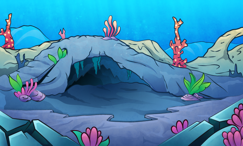 underwater cave clipart